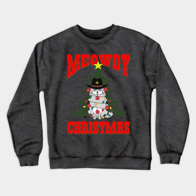 Meowdy Christmas Crewneck Sweatshirt by Blended Designs